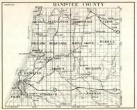 Manistee County, Arcadia, Pleasanton, Springdale, Cleon, Onekama, Bear Lake, Maple Grove, Michigan State Atlas 1930c